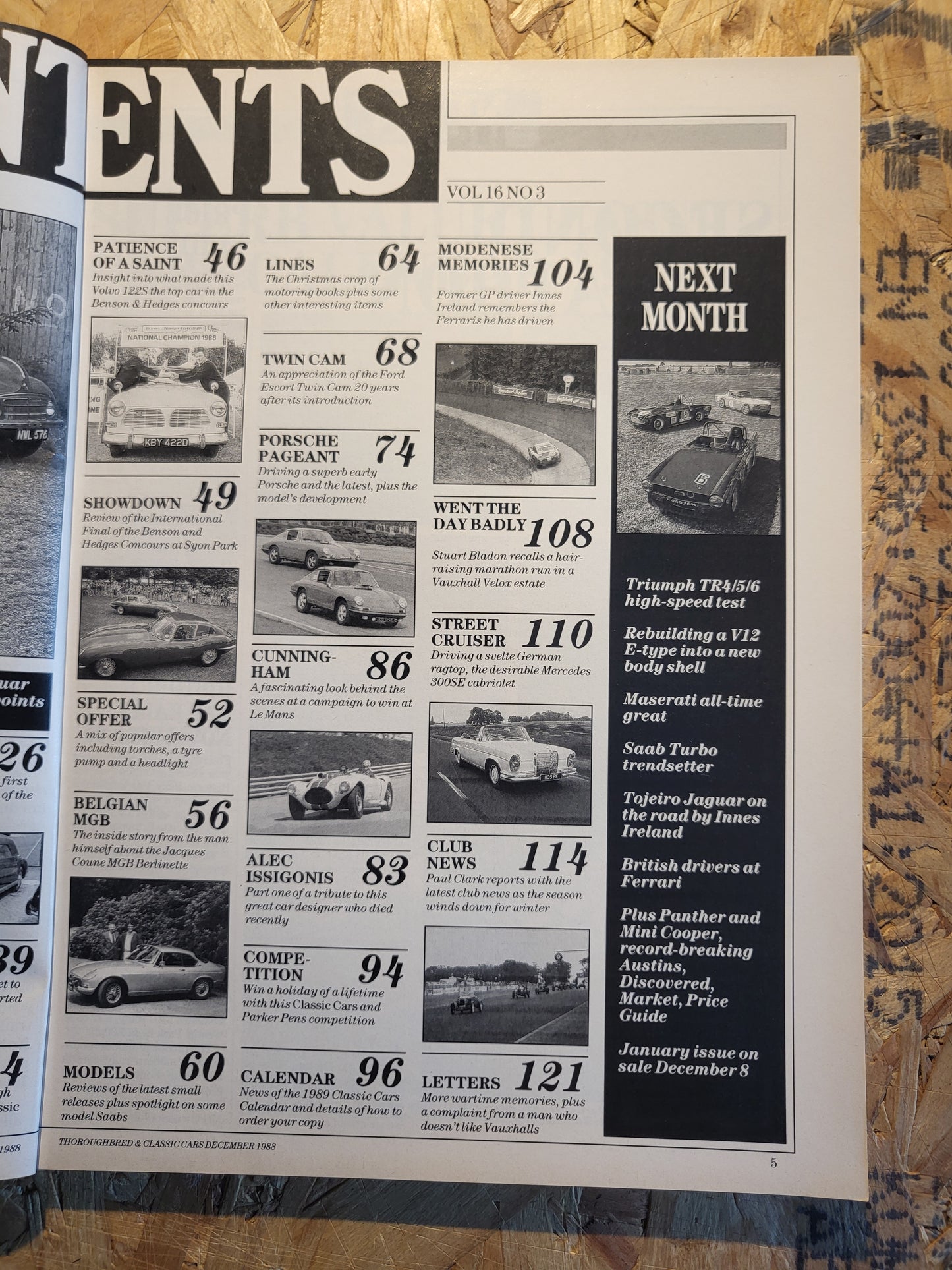 Classic Cars Magazine December 1988 (1019) Porsche 911 MGB-GT