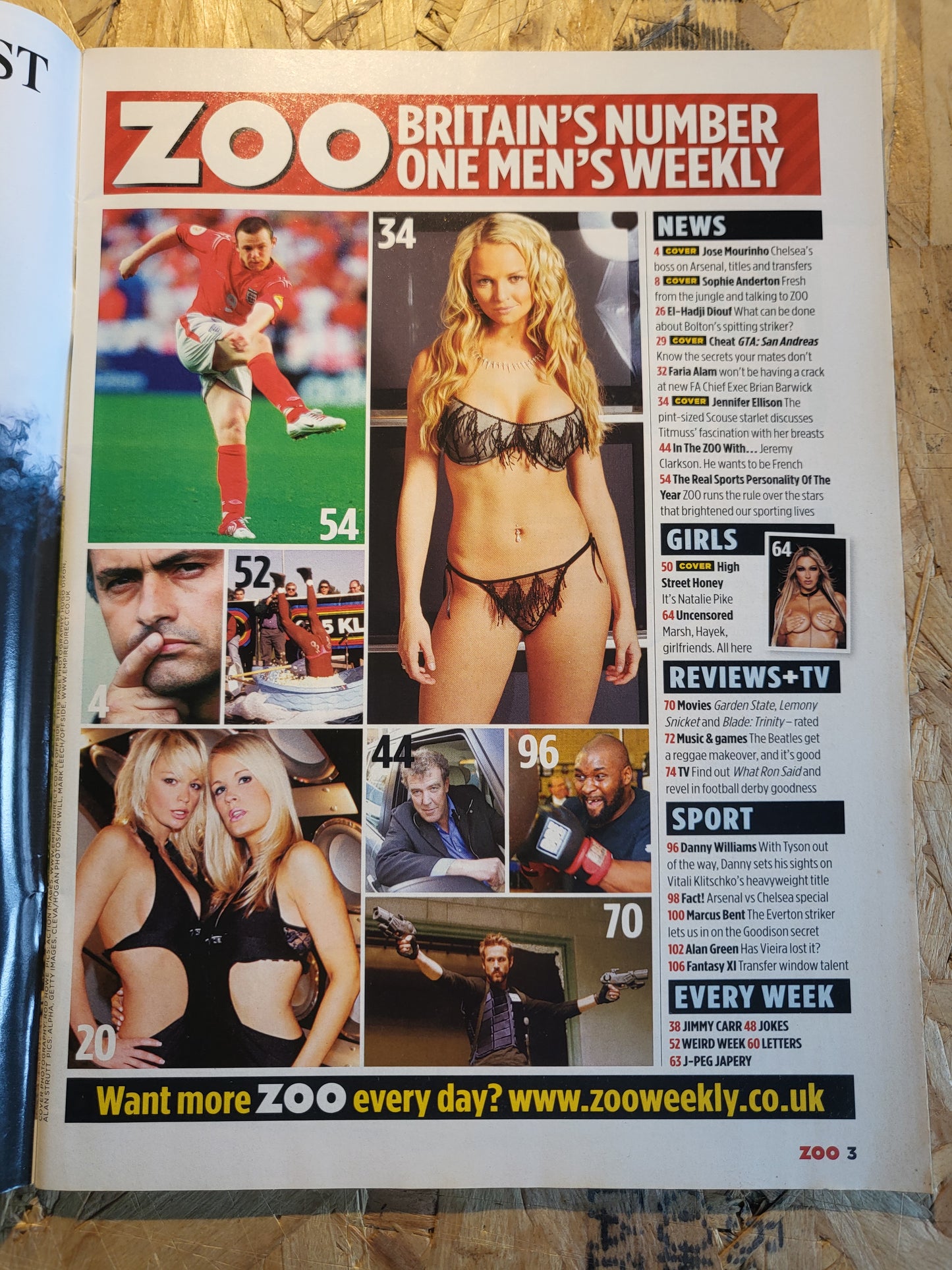 Zoo Magazine 10-16 December 2004 (1020) Sophie Anderton Jennifer Ellison