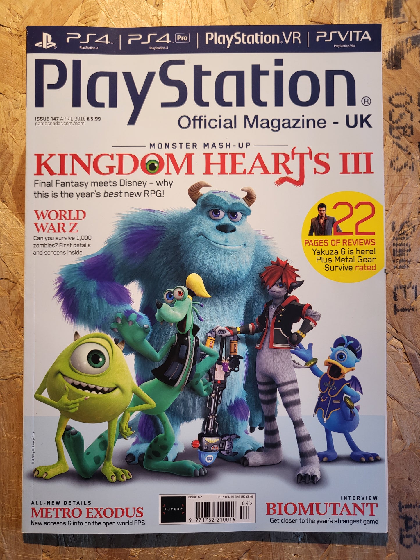 Playstation Magazine April 2018 #147 (1024) Kingdom Hearts World War z
