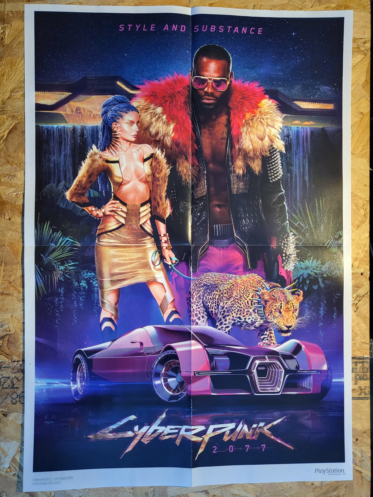 Playstation Magazine CYBERPUNK 2077 POSTER (1024) Necessity over Style