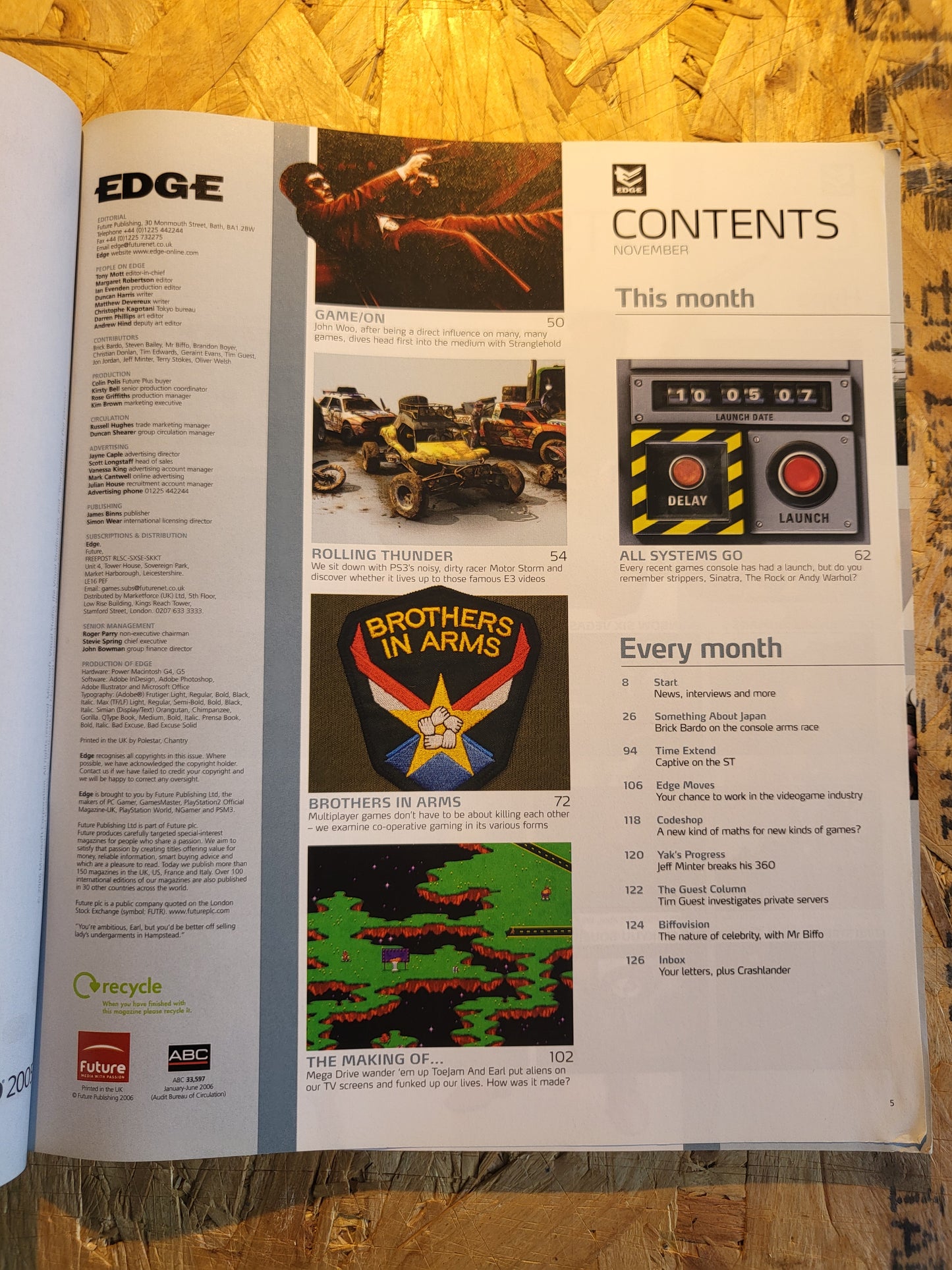 Edge Magazine November 2006 (1028) Brothers in Arms Just Cause Company of Heros