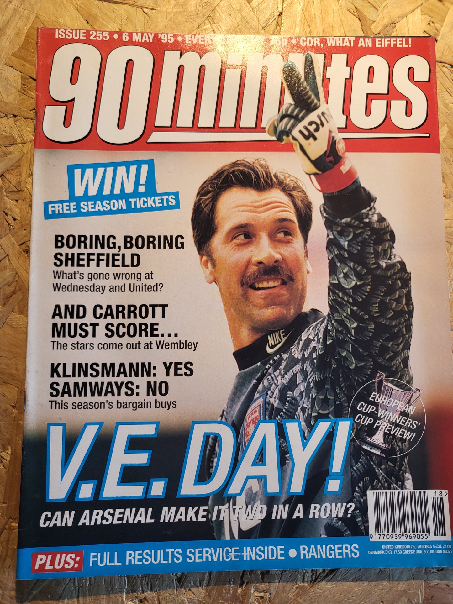 90 Minute Magazine 6 May 1995 #255 (1030)(RARE) Ronnie Whelan Arsenal