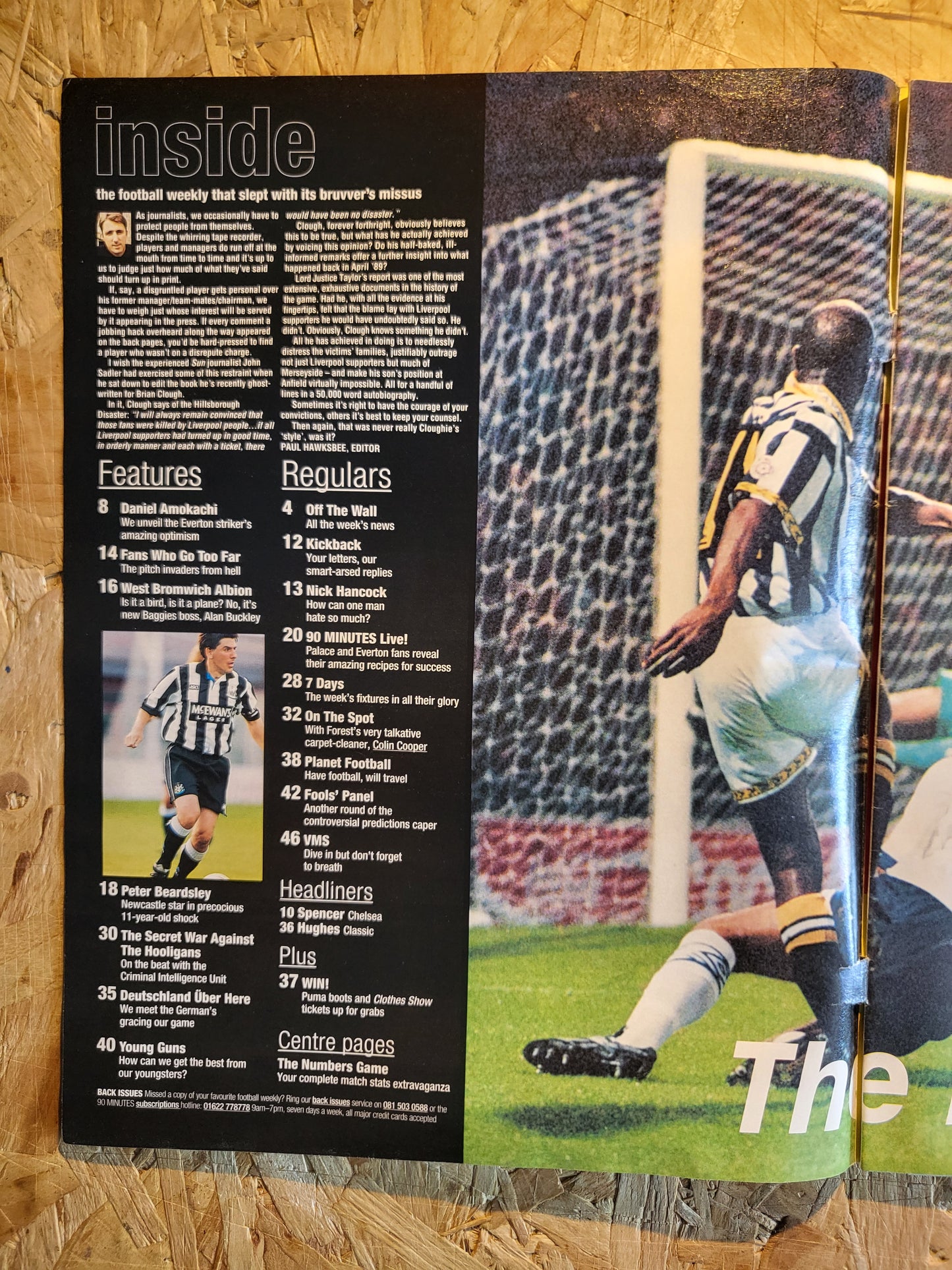 90 Minute Magazine 5 November 1994 #230 (1030)(RARE) Peter Beardsley Colin Cooper Daniel Amokachi