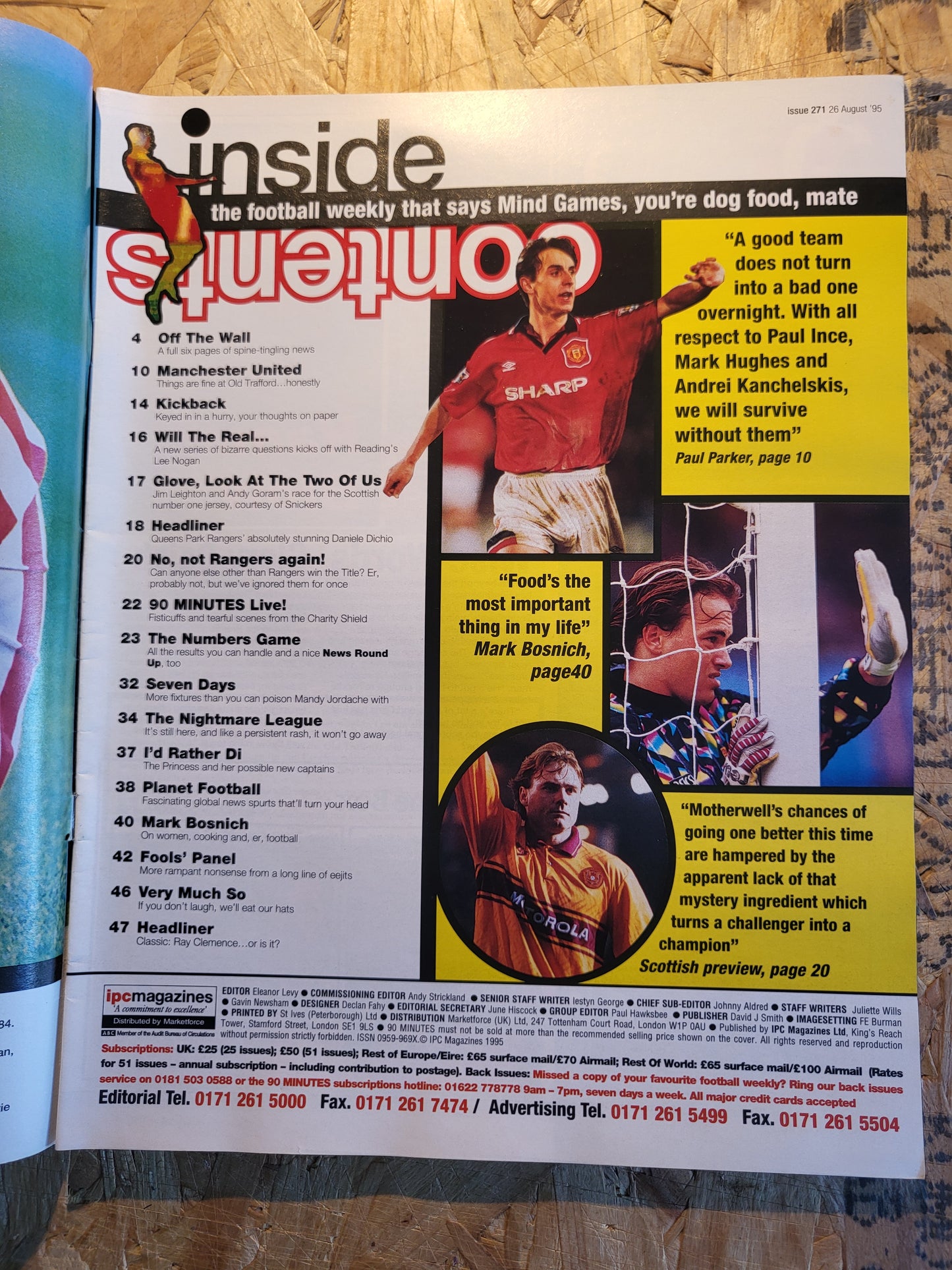 90 Minute Magazine 26 August 1995 #271 (1030)(RARE) Matt Le Tisser Mark Bosnich