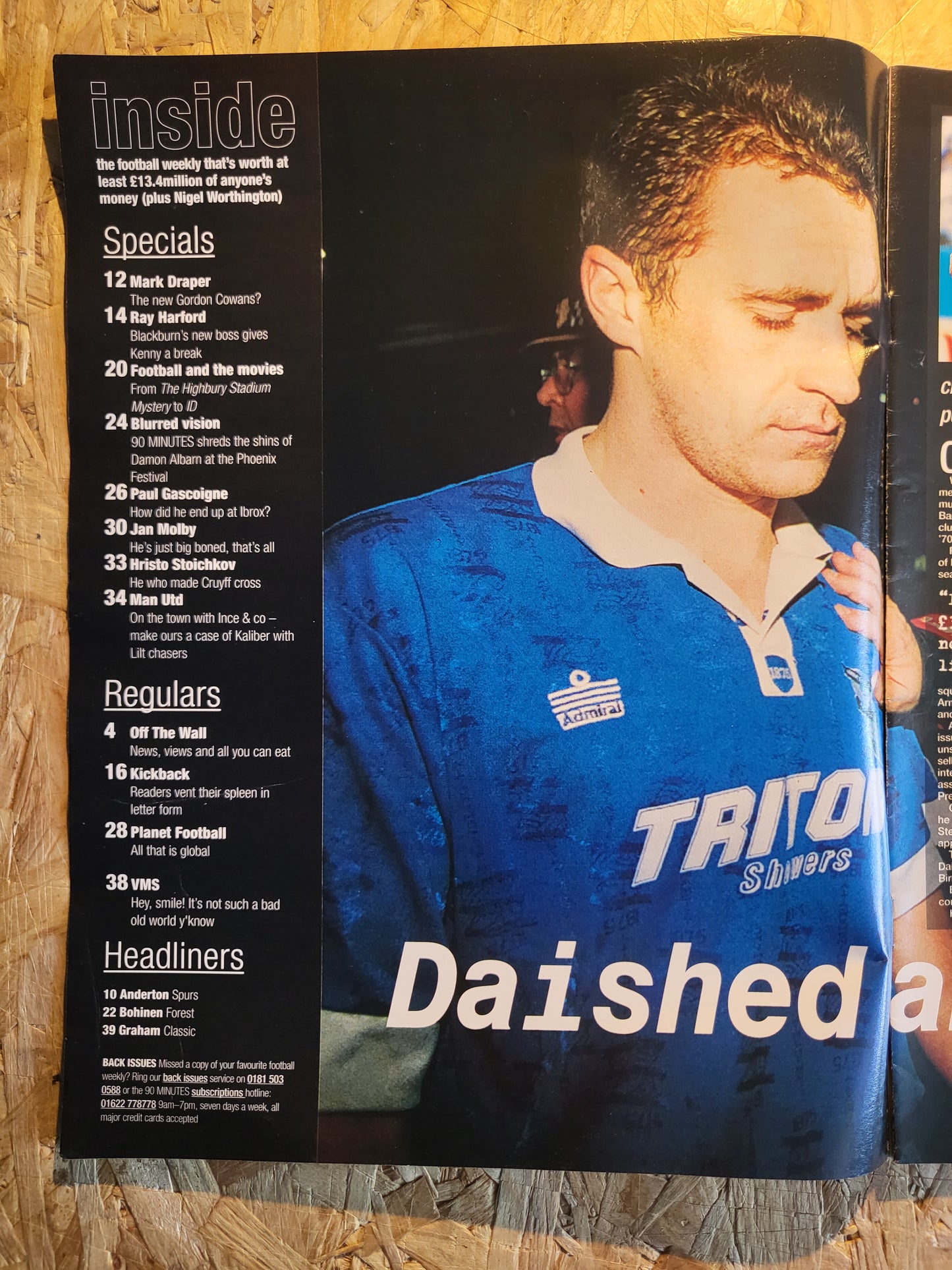 90 Minute Magazine 29 July 1995 #267 (1030)(RARE) Ray Harford Mark Draper Ray Harford