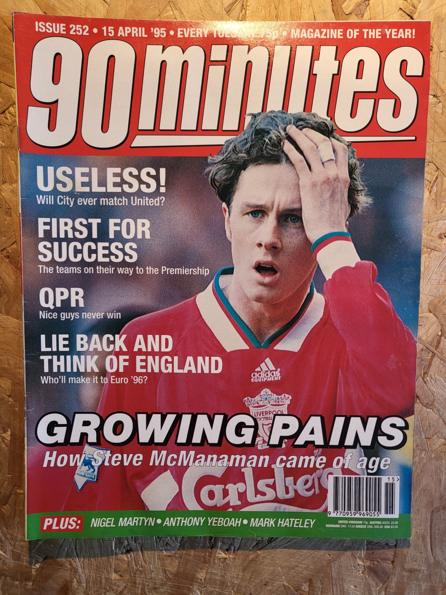 90 Minute Magazine 15 April 1995 #252 (1030)(RARE) Steve McManamen Nigel Martyn Anthony Yeboah