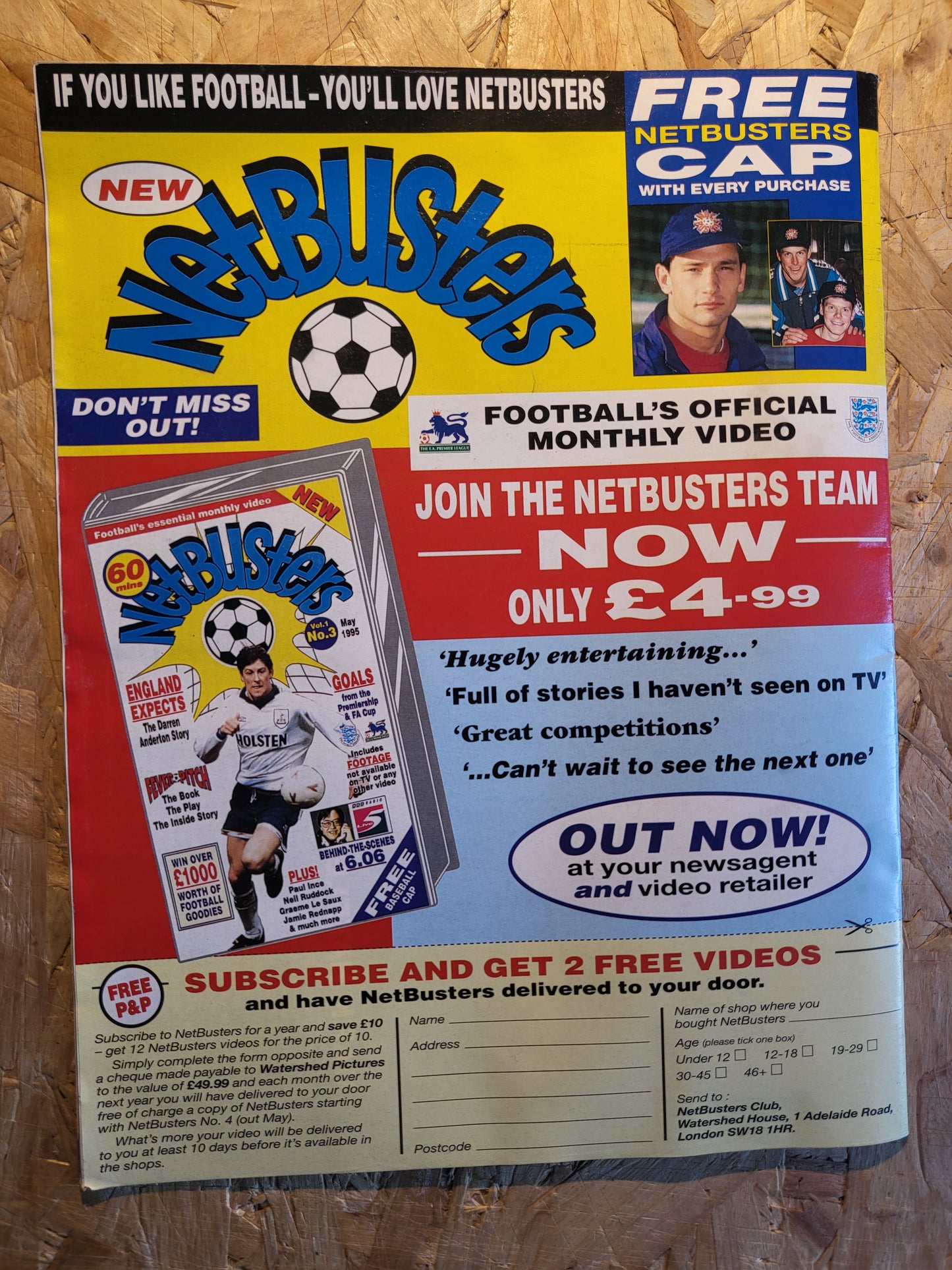 90 Minute Magazine 15 April 1995 #252 (1030)(RARE) Steve McManamen Nigel Martyn Anthony Yeboah