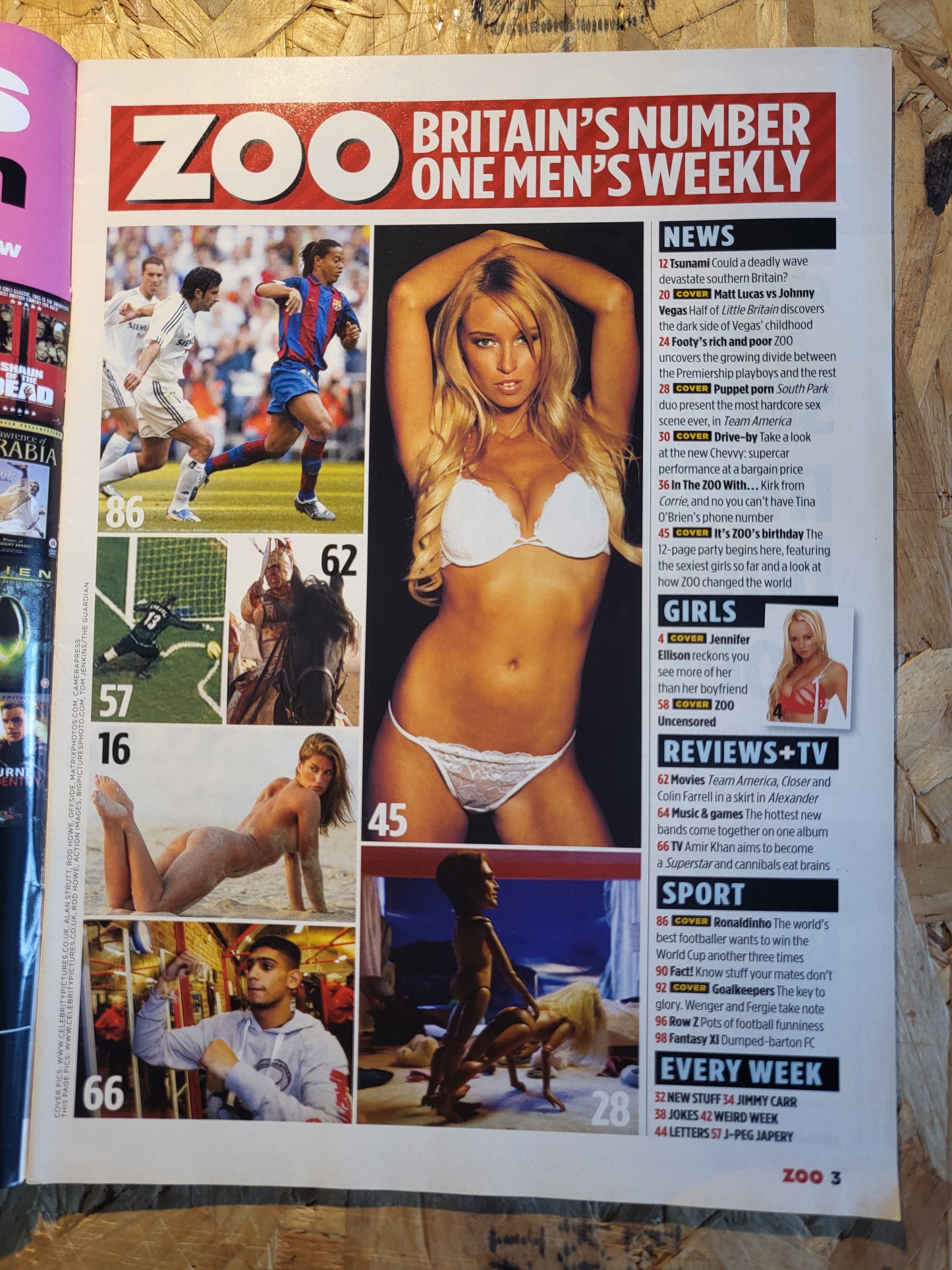 Zoo Magazine 14-20 January 2005 (1033) Jennifer Ellison Lucy Pinder