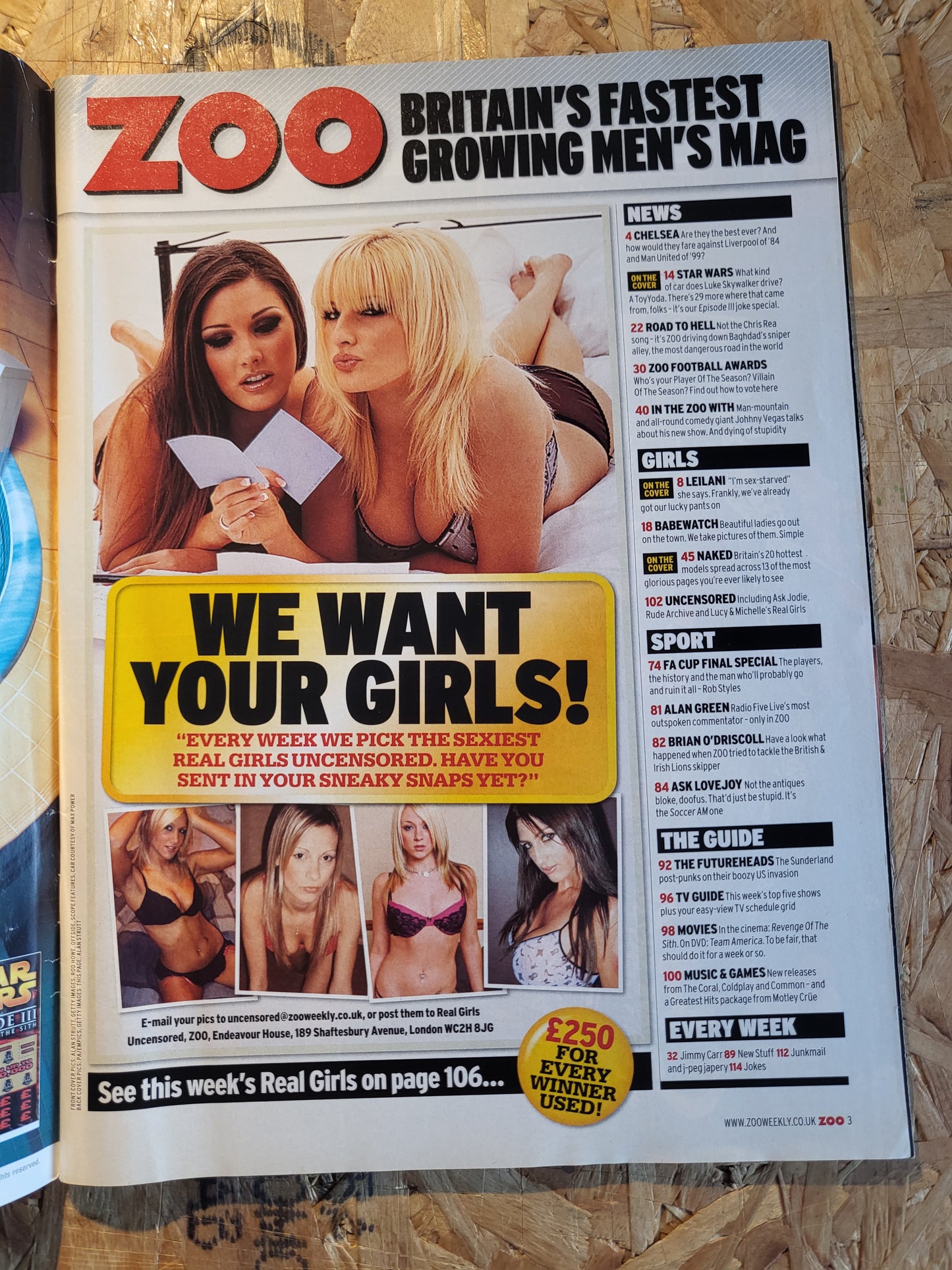 Zoo Magazine 18-24 May 2005 (1038) POSTER Lucy Pinder Michelle Marsh Max Power