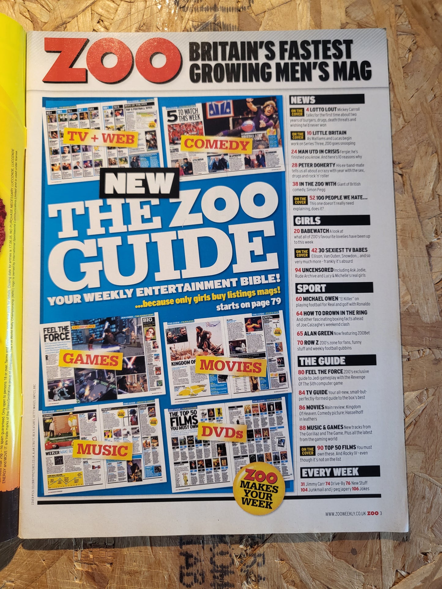 Zoo Magazine 3-9 May 2005 (1038) Jennifer Ellison Lisa Snowdon Kirsty Gallacher