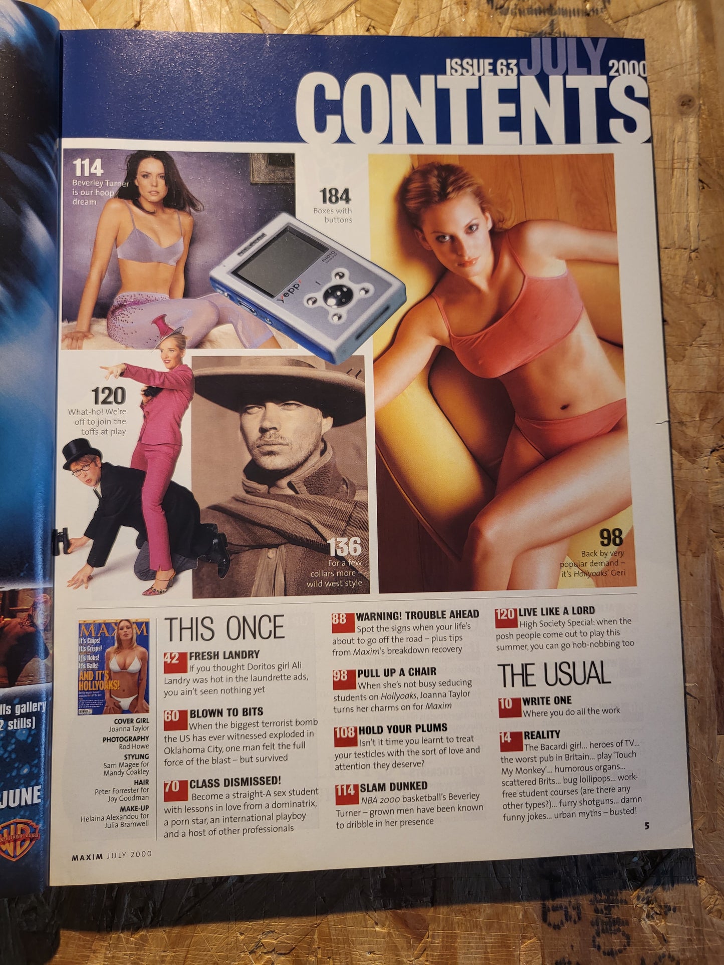 Maxim Magazine July 2000 (1040) Hollyoaks Geri Beverley Turner Joanne Taylor