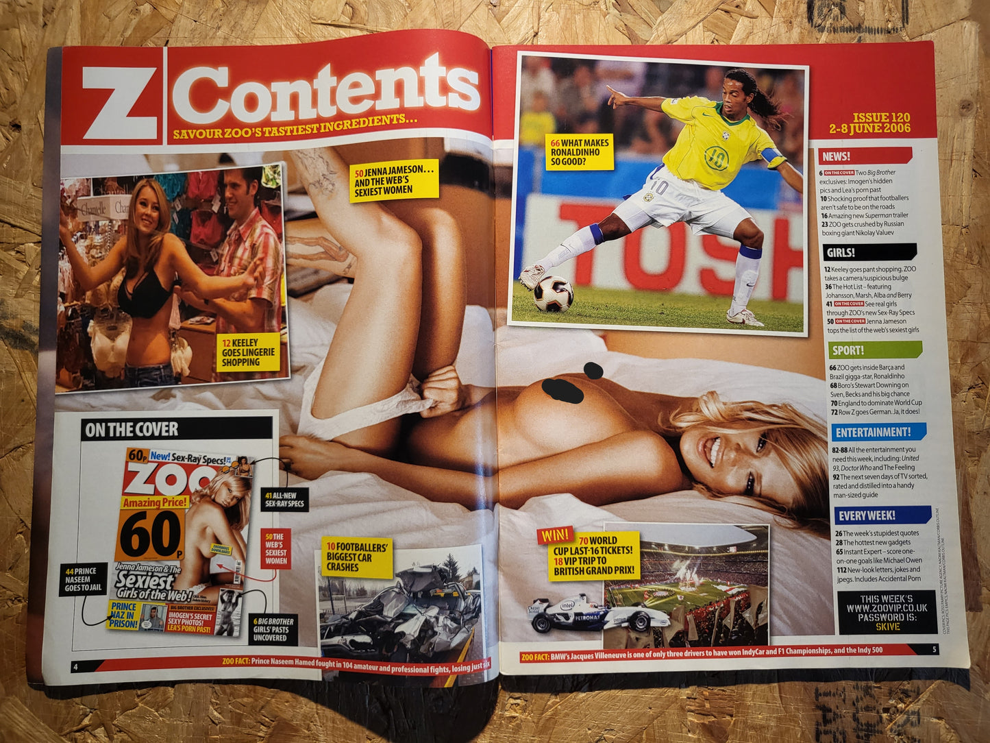 ZOO Magazine 2-8 June 2006 (1043) Jenna Jameson POSTER Keeley Imogen Lea