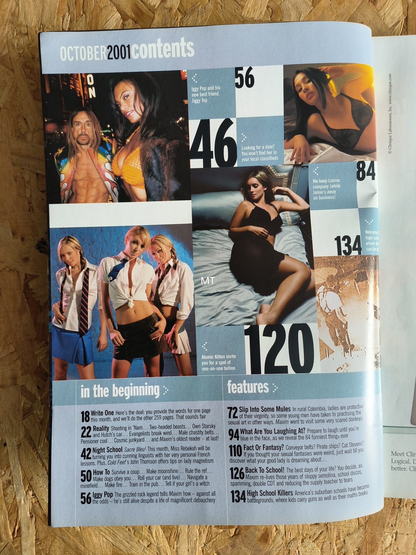 Maxim Magazine October 2001 (1045) Louise Redknapp Atomic Kitten Tara Reid Tess
