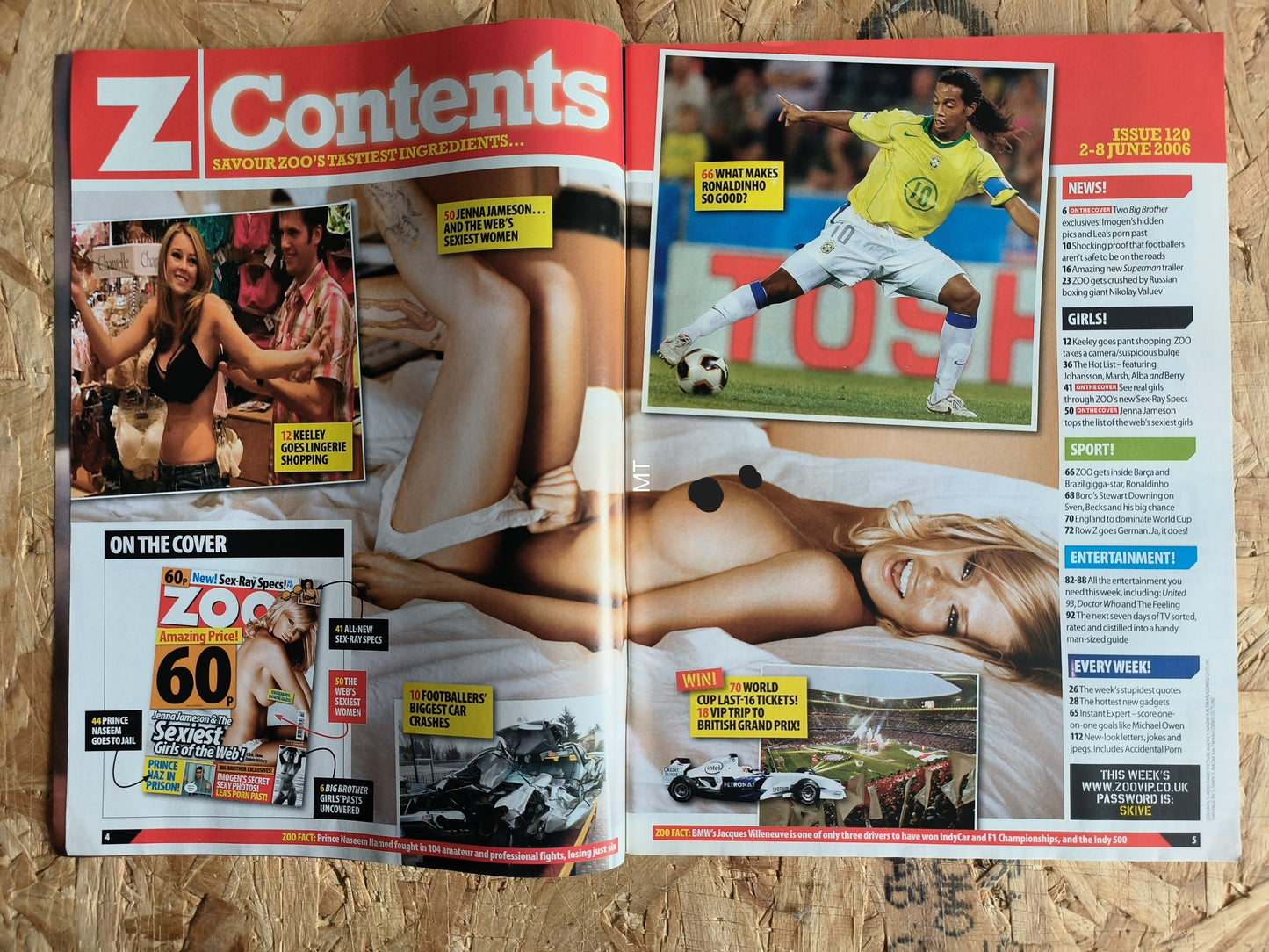 ZOO Magazine 2-8 June 2006 (1047) Jenna Jameson POSTER Keeley Imogen Lea