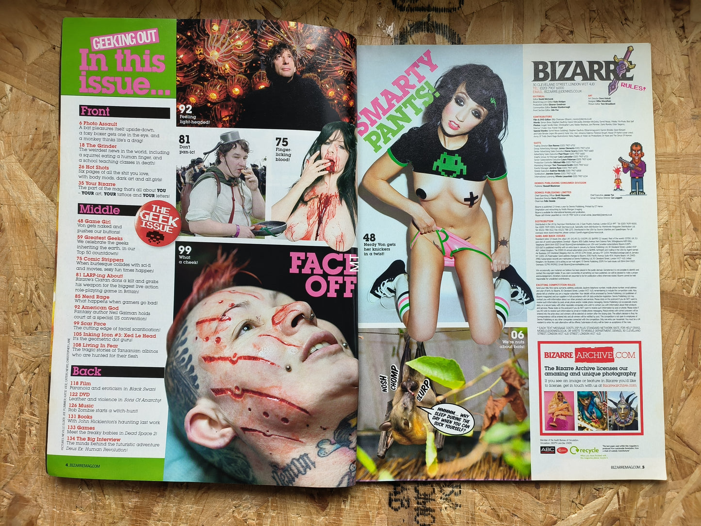 BIZARRE Magazine February 2011 (1050) Neil Gaiman Alan Moore