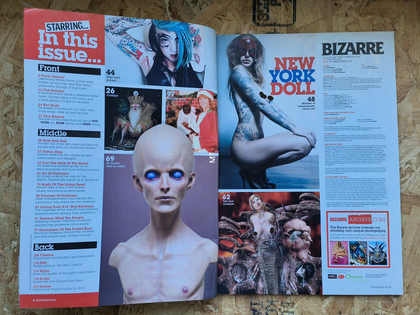 BIZARRE Magazine January 2012 (1056) Jesse Lee Denning Guy Aitchison