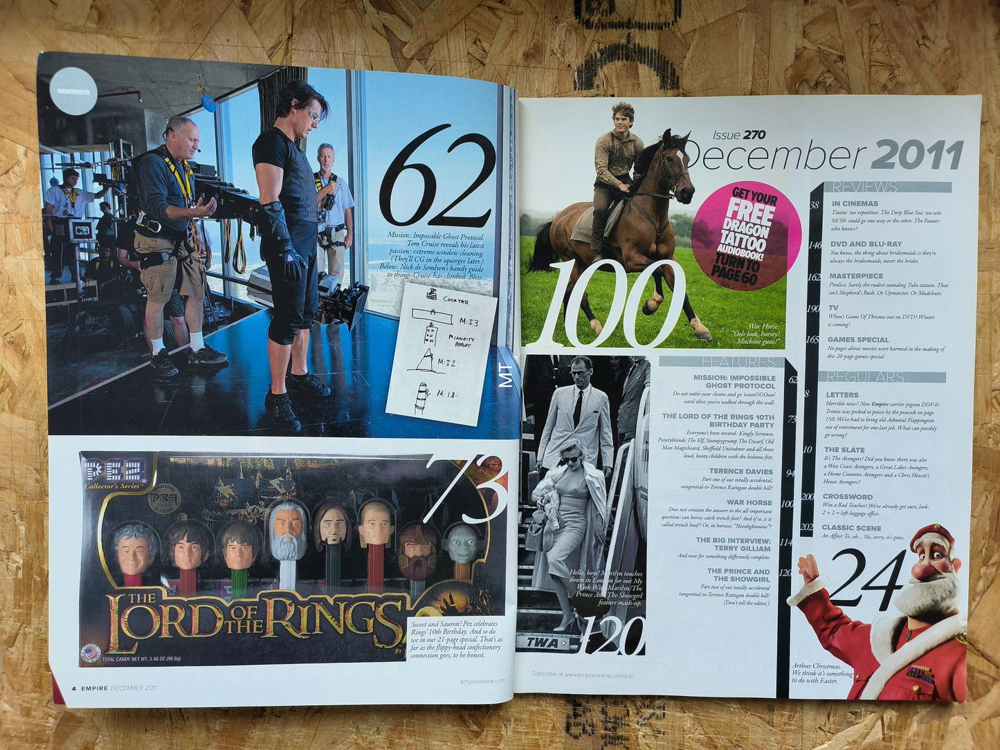 EMPIRE Magazine December 2011 (1063) Tom Cruise Mission Impossible Lord of the Rings