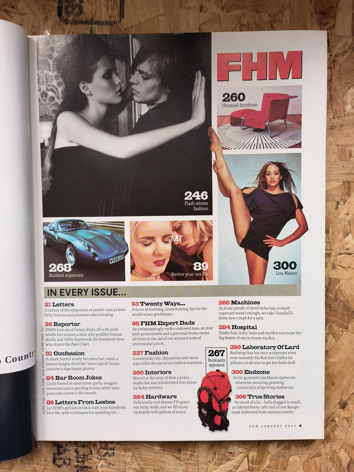 FHM Magazine January 2001 (1064) Jo O'Meara Cover Pamela Anderson Lisa Mason