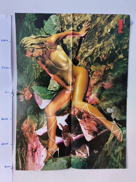 FHM Magazine POSTER Carmen Electra / Jordan LARGE RARE (1068)