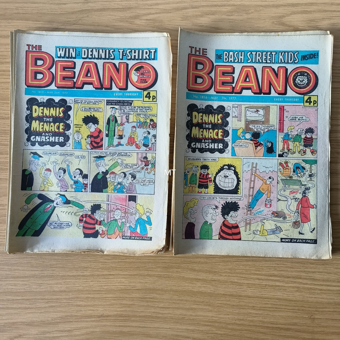 14x Beano Comics/Magazines 1802-1816 1977 Bundle/Job Lot (0051) Dennis the Menace Gnasher