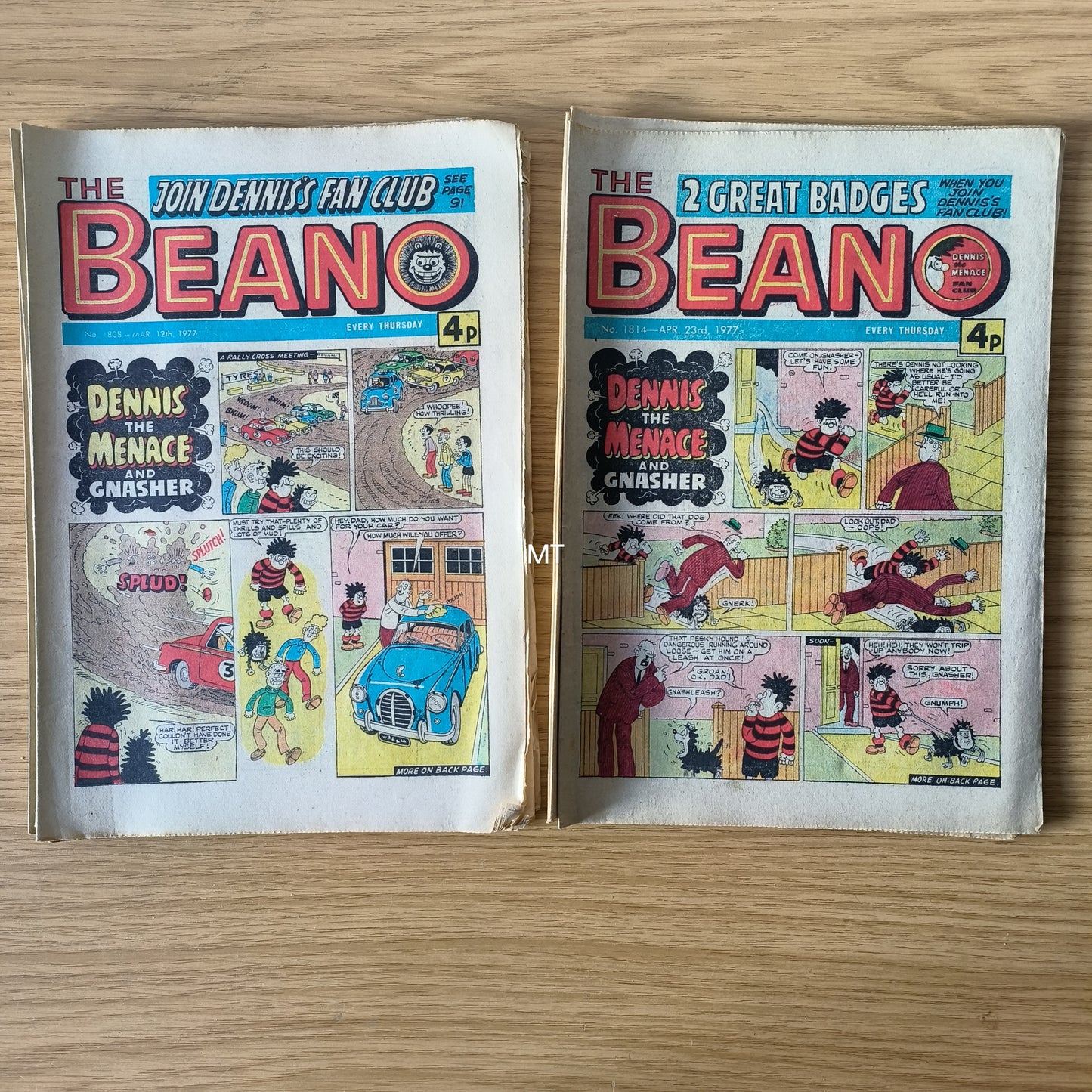 14x Beano Comics/Magazines 1802-1816 1977 Bundle/Job Lot (0051) Dennis the Menace Gnasher