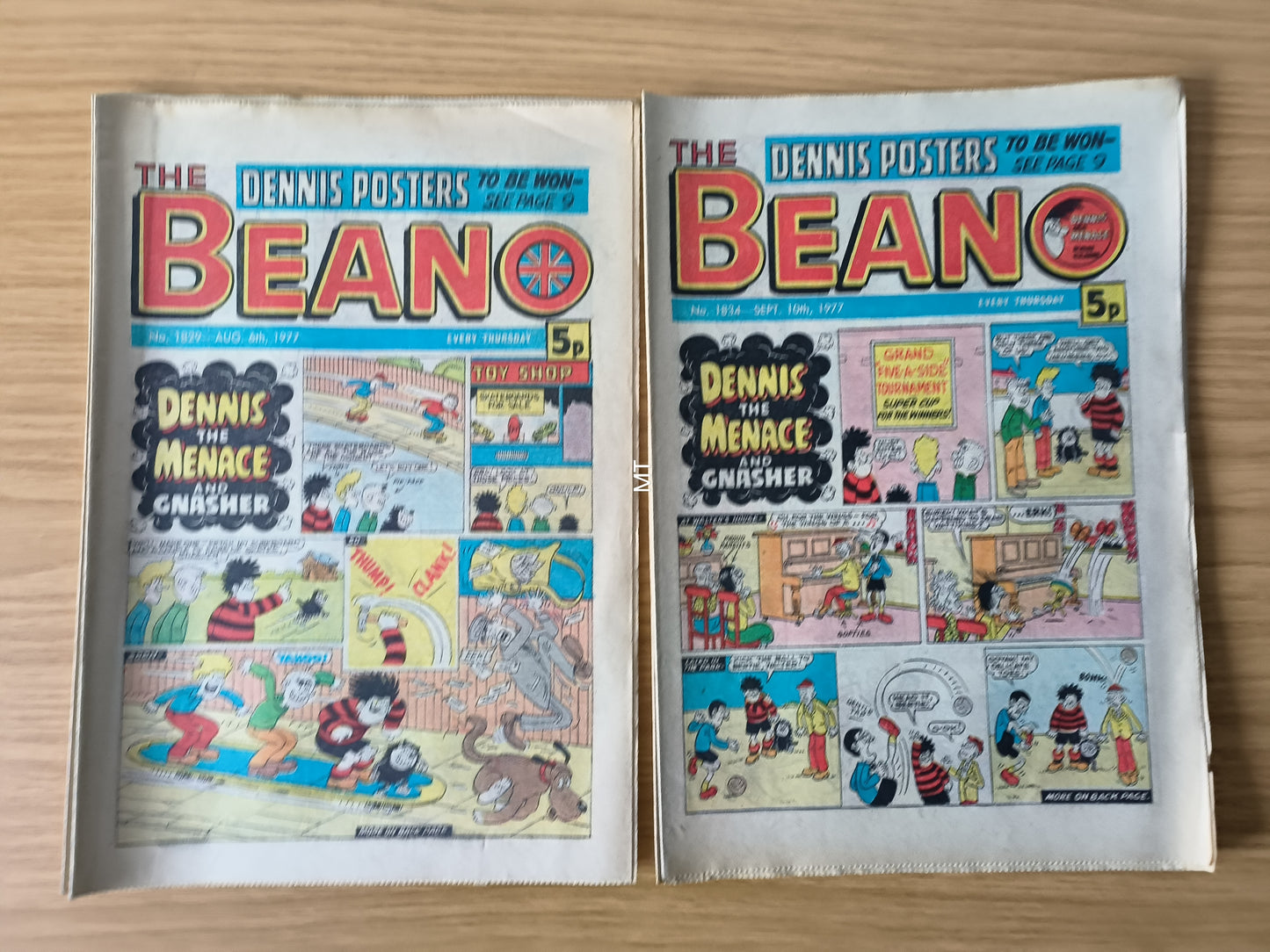 10x Beano Comics/Magazines 1827-1836 1977 Bundle/Job Lot (0053) Dennis the Menace Gnasher