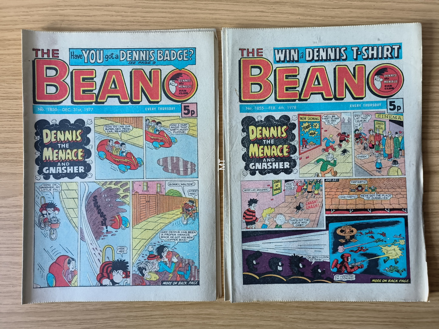 10x Beano Comics/Magazines 1847-1856 1978 Bundle/Job Lot (0055) Dennis the Menace Gnasher
