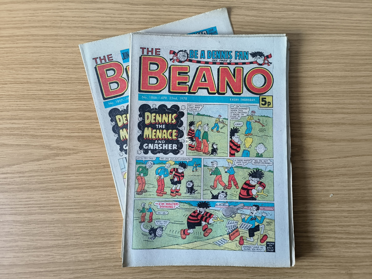 10x Beano Comics/Magazines 1857-1866 1978 Bundle/Job Lot (0057) Dennis the Menace Gnasher