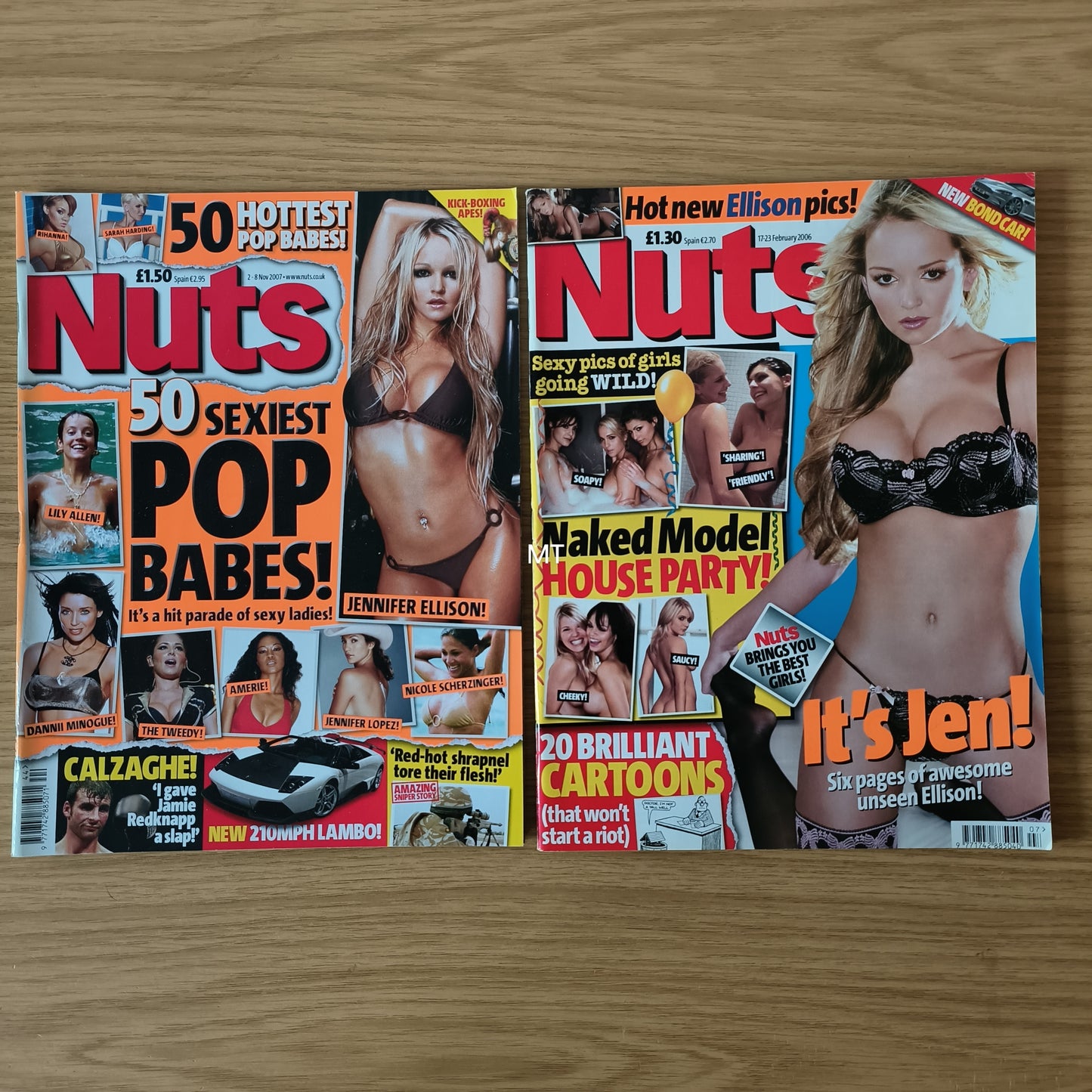 2x Nuts Magazines Bundle/Job Lot (0071) Jennifer Ellison