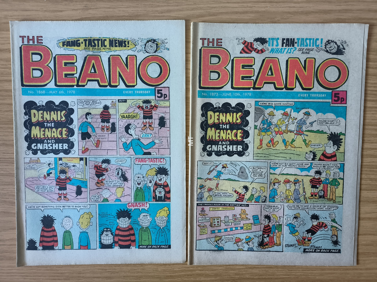 10x Beano Comics/Magazines 1867>1876 1978 Bundle/Job Lot (0058) Dennis the Menace Gnasher (Copy)