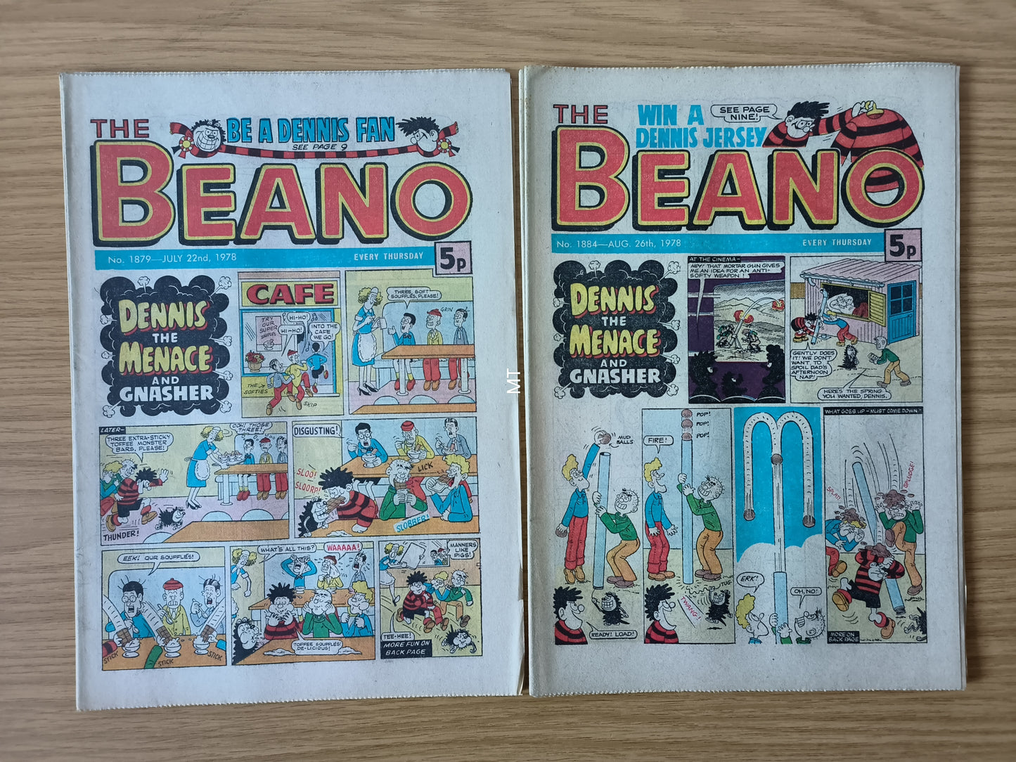 10x Beano Comics/Magazines 1877>1886 1978 Bundle/Job Lot (0059) Dennis the Menace Gnasher (Copy) (Copy)