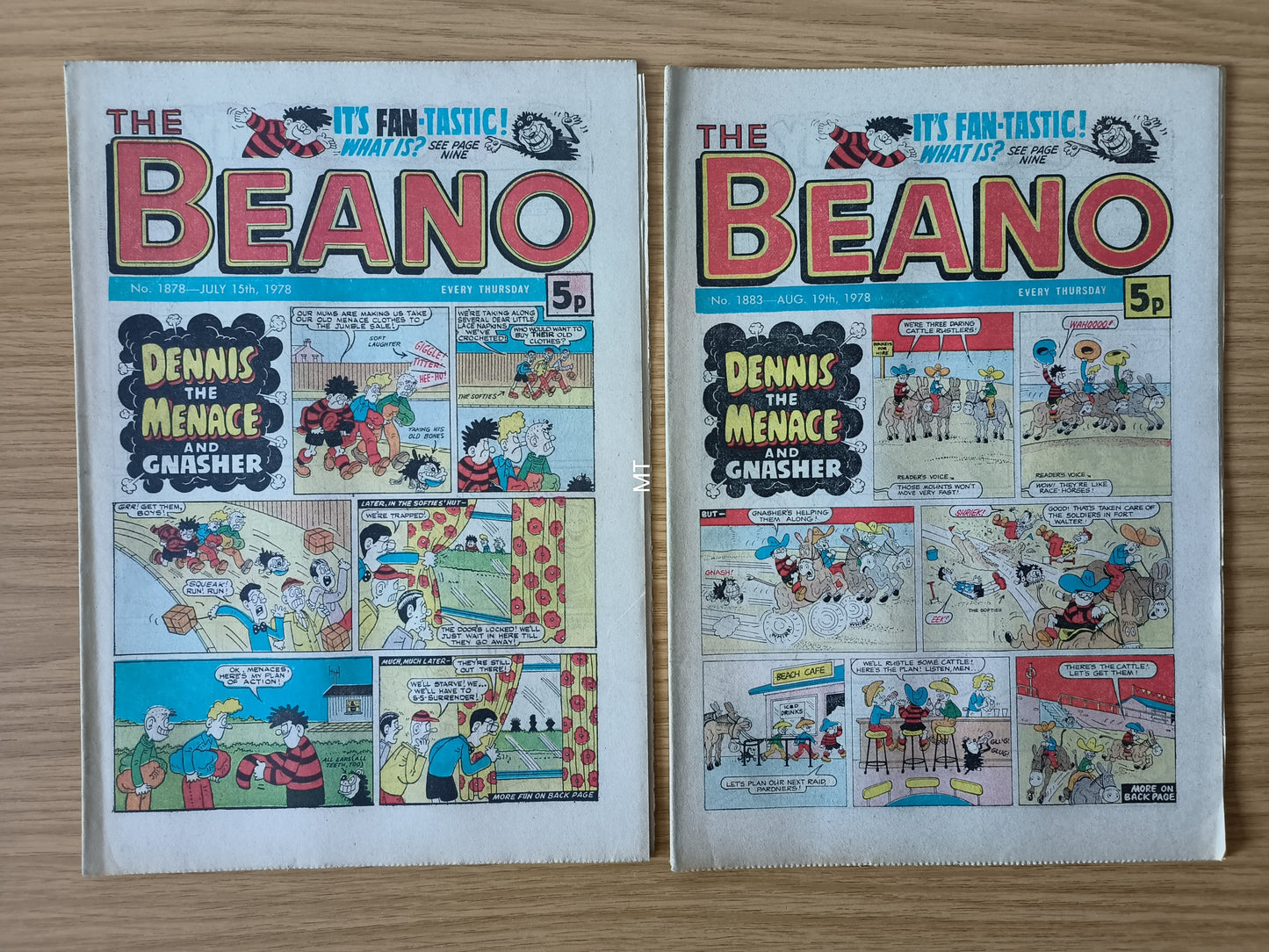 10x Beano Comics/Magazines 1877>1886 1978 Bundle/Job Lot (0059) Dennis the Menace Gnasher (Copy) (Copy)