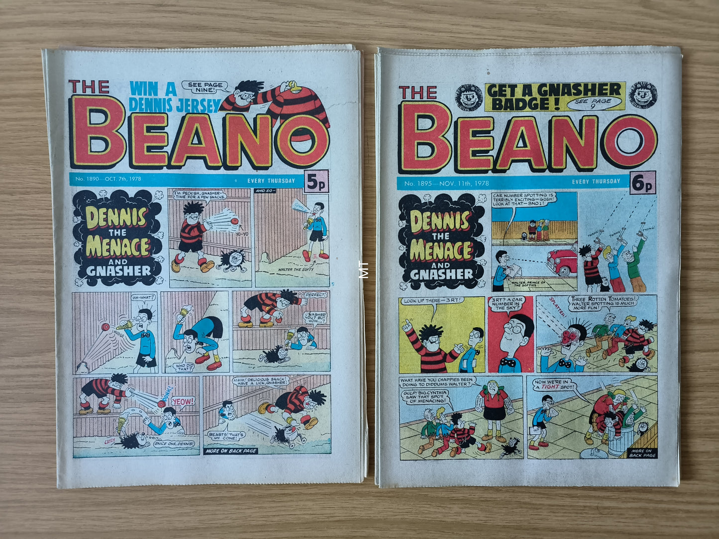 10x Beano Comics/Magazines 1887>1896 1978 Bundle/Job Lot (0060) Dennis the Menace Gnasher (Copy) (Copy) (Copy)