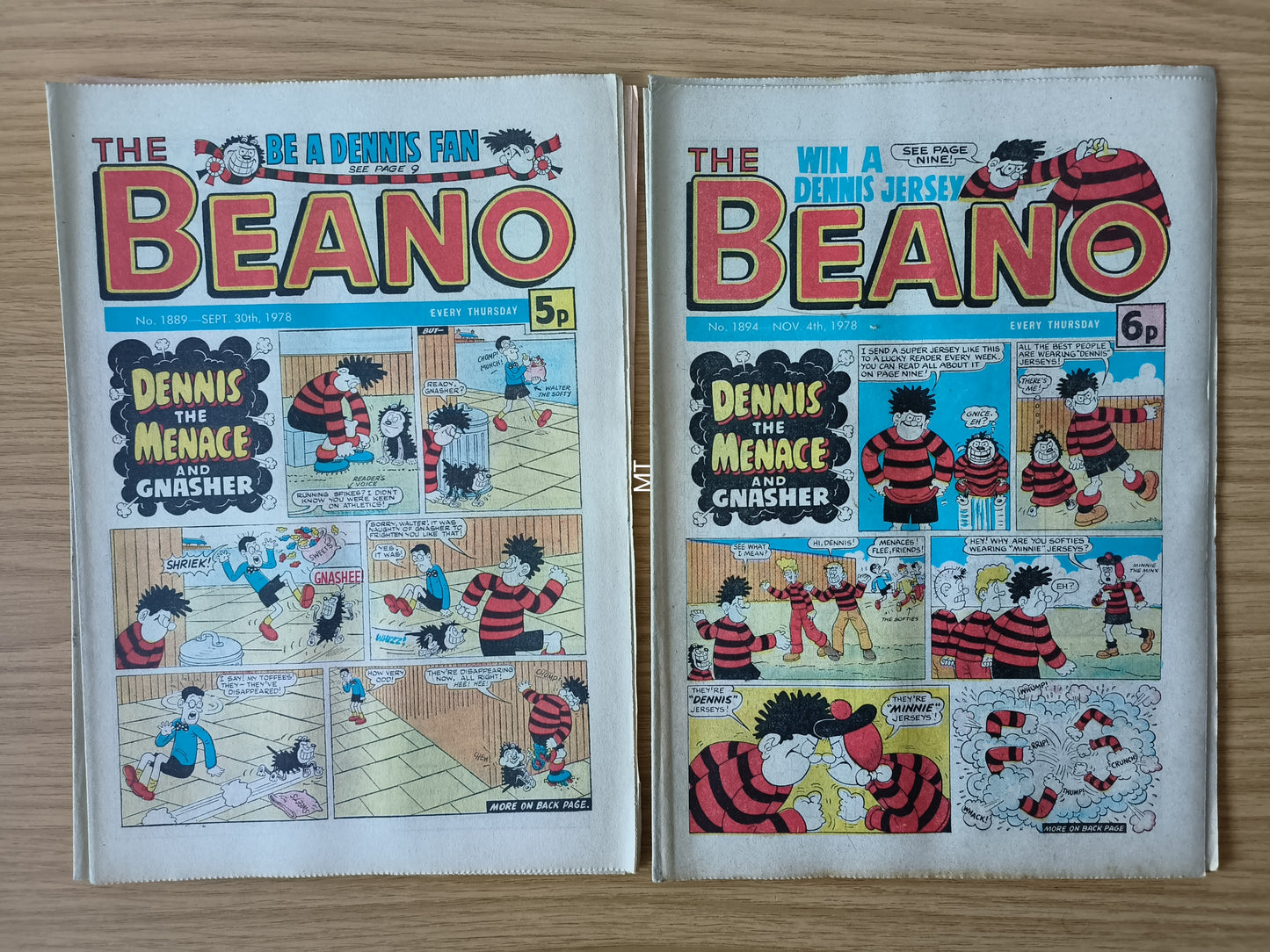10x Beano Comics/Magazines 1887>1896 1978 Bundle/Job Lot (0060) Dennis the Menace Gnasher (Copy) (Copy) (Copy)