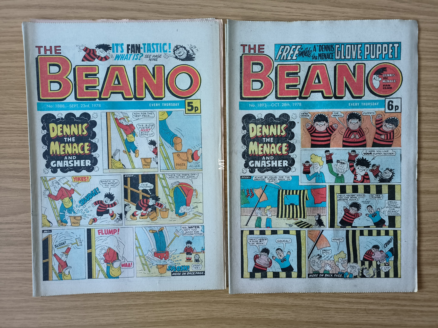 10x Beano Comics/Magazines 1887>1896 1978 Bundle/Job Lot (0060) Dennis the Menace Gnasher (Copy) (Copy) (Copy)