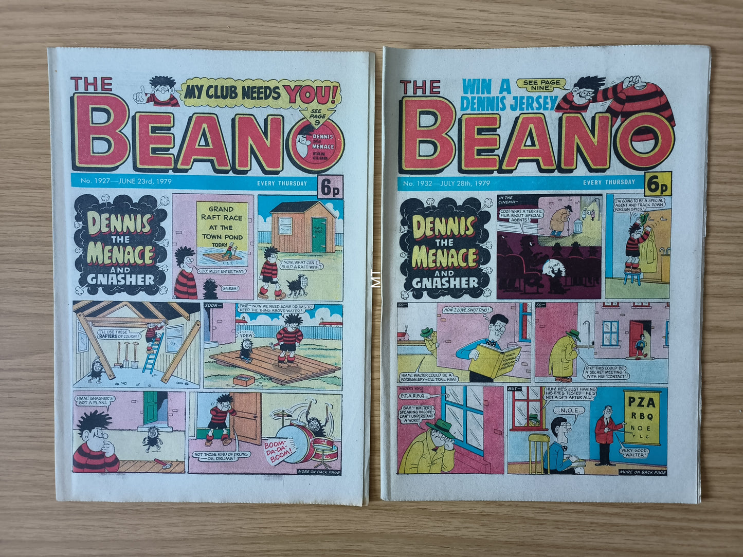 10x Beano Comics/Magazines 1927>1936 1979 Bundle/Job Lot (0064) Dennis the Menace Gnasher