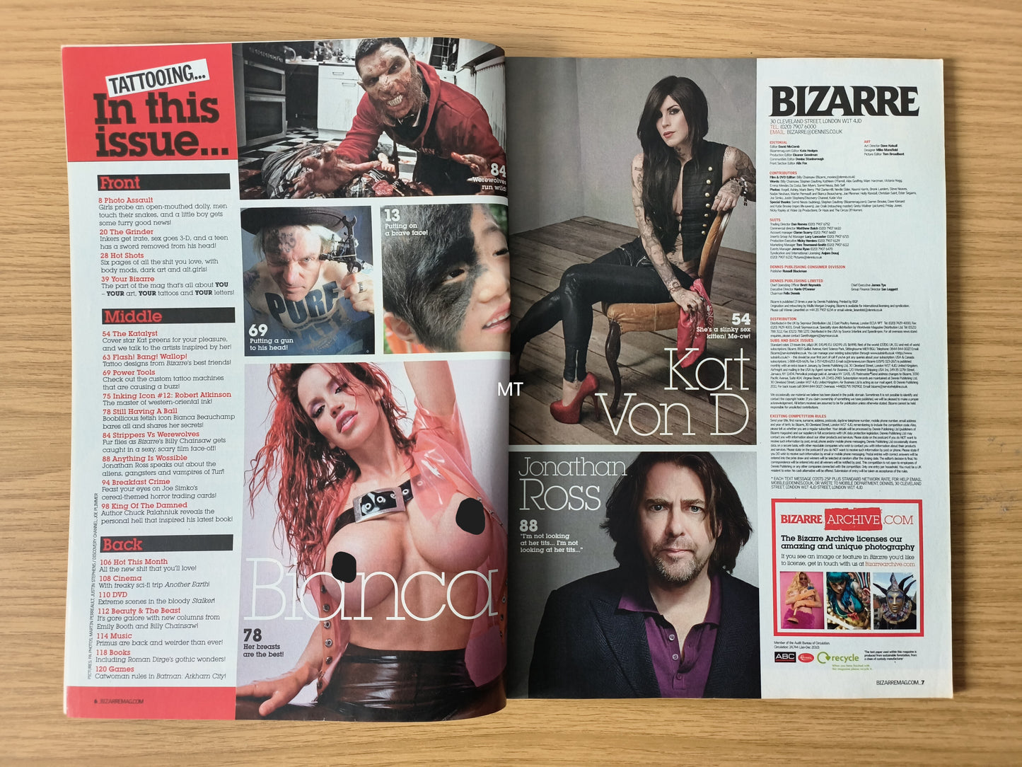 BIZARRE Magazine October 2011 (1077)  Bianca Beauchamp Kat Von D