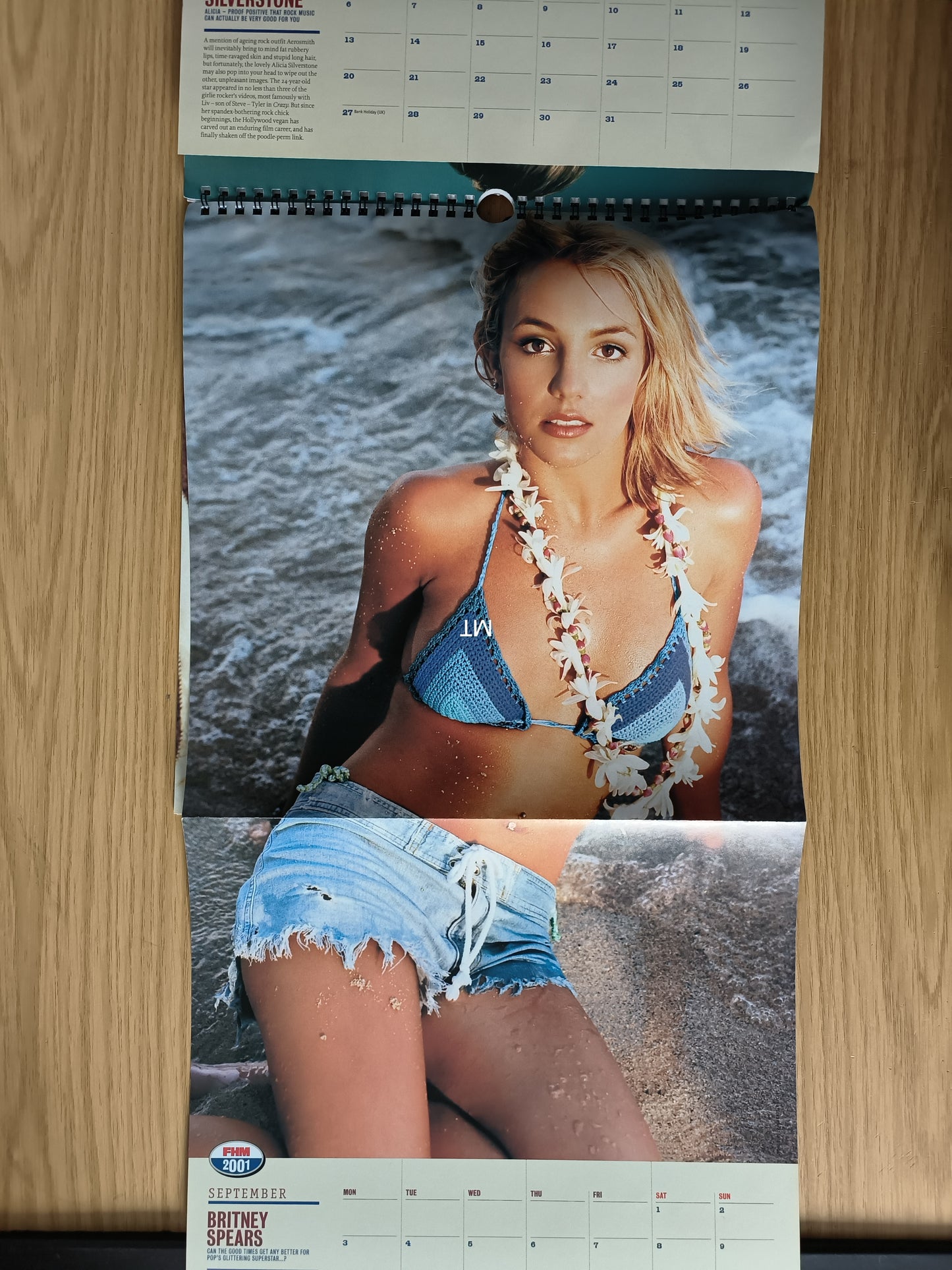 FHM Magazine Calendar 2001 RARE (BB004) Britney Spears Rachel Stevens Lisa Faulkner