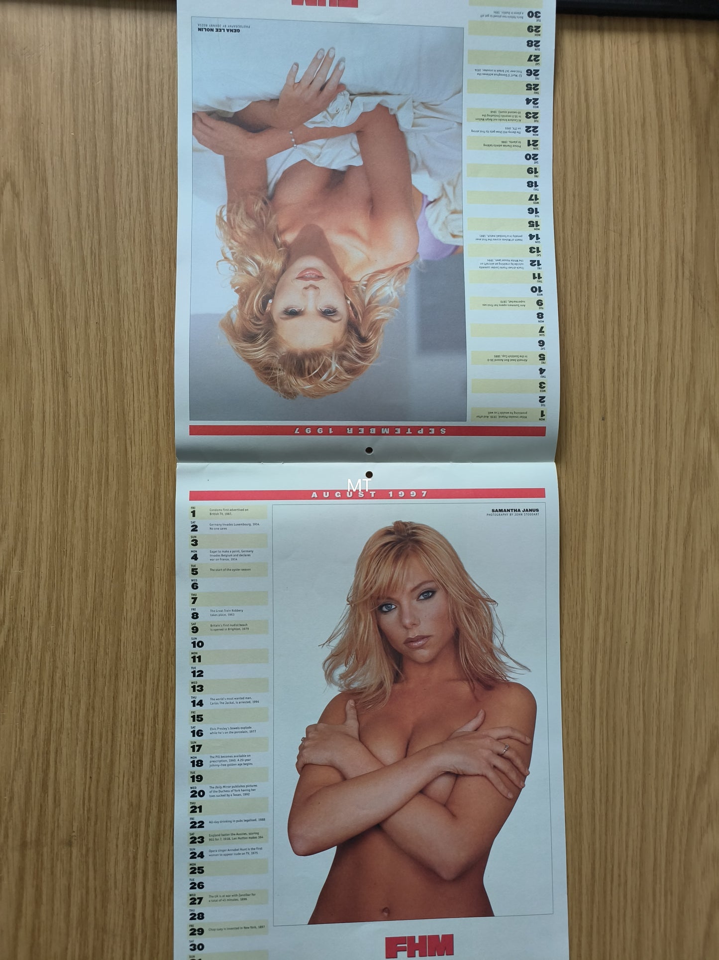 FHM Magazine Calendar 1997 RARE (BB004) Gillian Anderson Tyra Banks Melissa George