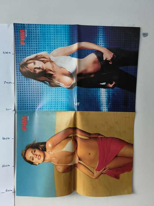 FHM Magazine POSTER Estella Warren / Louise Redknapp & Heidi Klum (BB004)