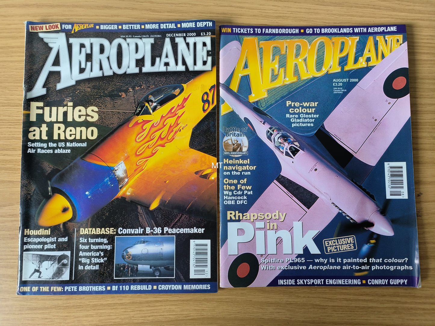 6x Aeroplane Monthly Magazines 2000 Bundle/Job Lot (0094) BBMF Lancaster Battle of Britain