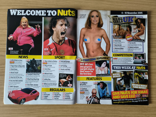 Nuts Magazine 4–10 November 2005 | BB Sam Houston | Sarah | Katrina | Melanie | Helen