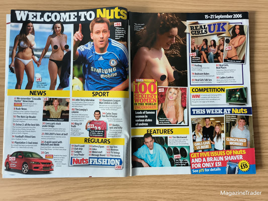 Nuts Magazine 15–21 September 2006 Cameron Diaz Kelly Brook Kate Moss Britney