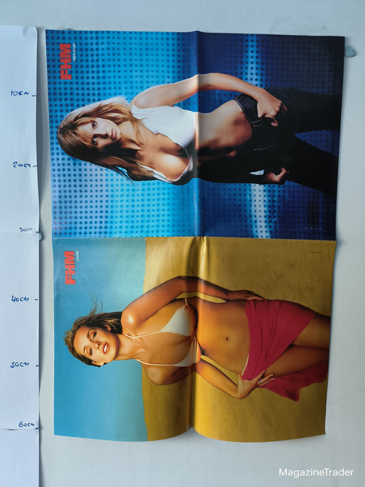 FHM Poster Double Sided Estella Warren Heidi Klum Louise Redknapp Fold Out