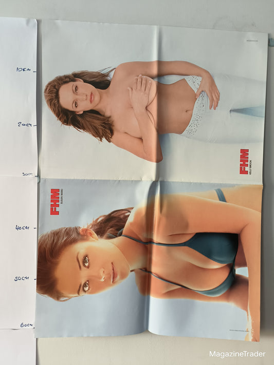 FHM Poster Double Sided Britney Spears Kelly Brook Susan Ward Fold Out