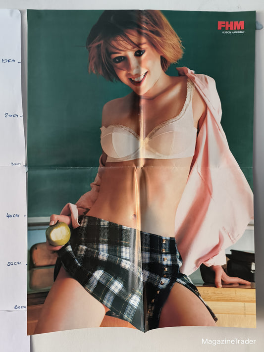 FHM Poster Double Sided Alyson Hannigan Pamela Anderson Nell McAndrew Fold Out