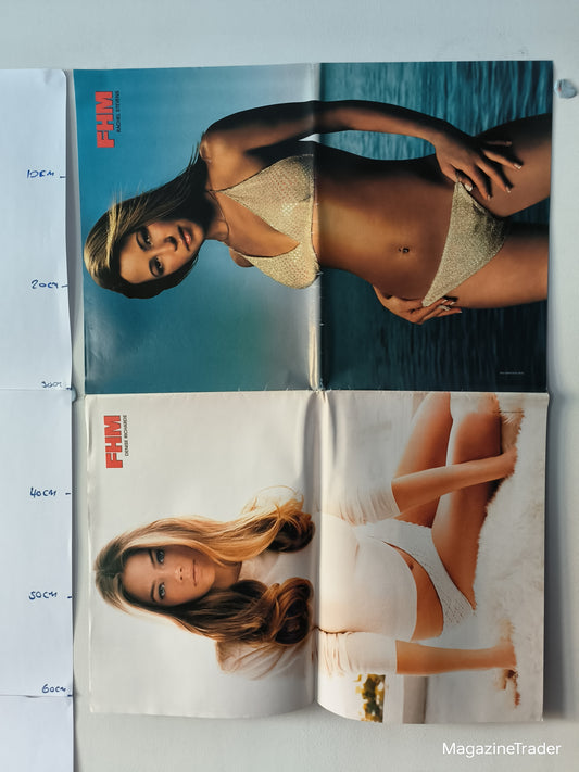 FHM Poster Double Sided Jennifer Lopez Denise Richards Rachel Stevens Fold Out