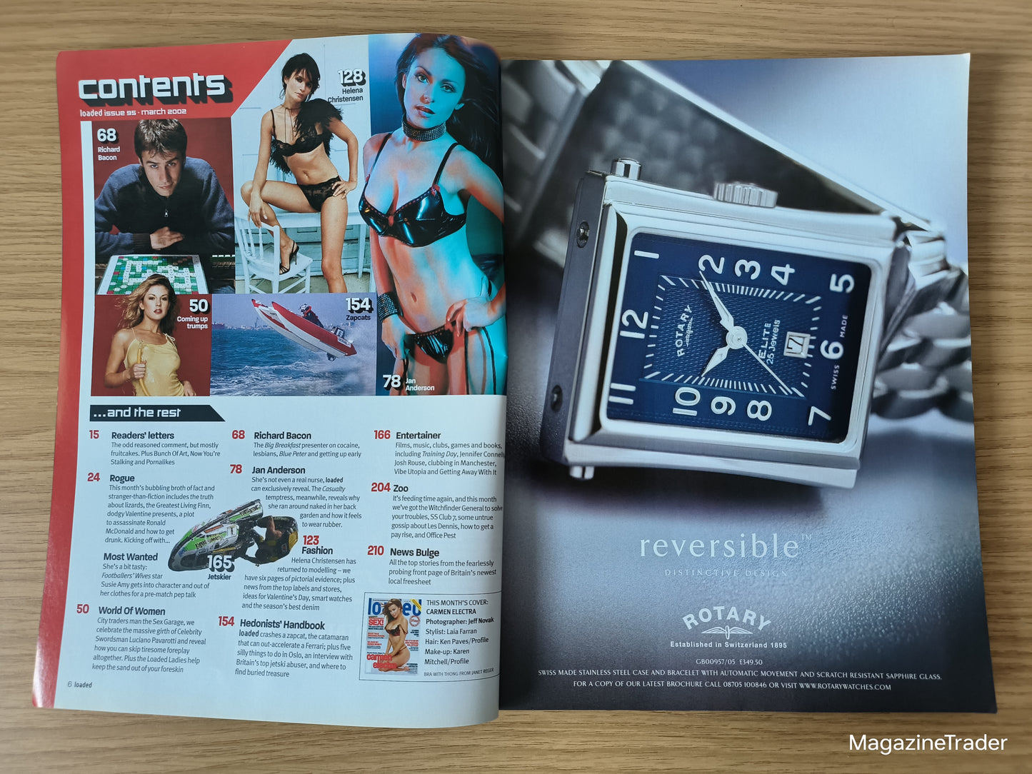 Loaded Magazine March 2002 Carmen Electra Helena Christensen Susie Amy Ricky Hatton