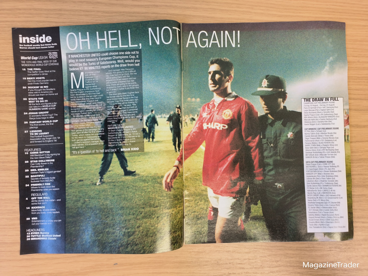 90 Minutes Magazine 30 July 1994 - Chris Sutton Blackburn How Much?! £5 Million Mad About The Roy Collymore United