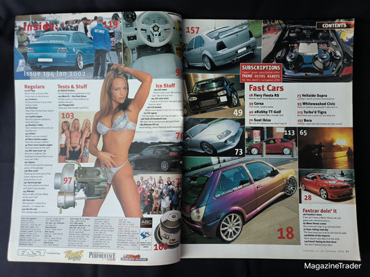 Fast Car Magazine January 2002 (1168) Mutant Fiesta RS Turbo 425bhp Supra Golf TT